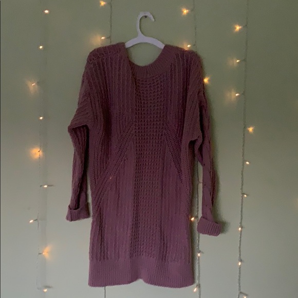 Dark pink knitted sweater - Picture 2 of 4